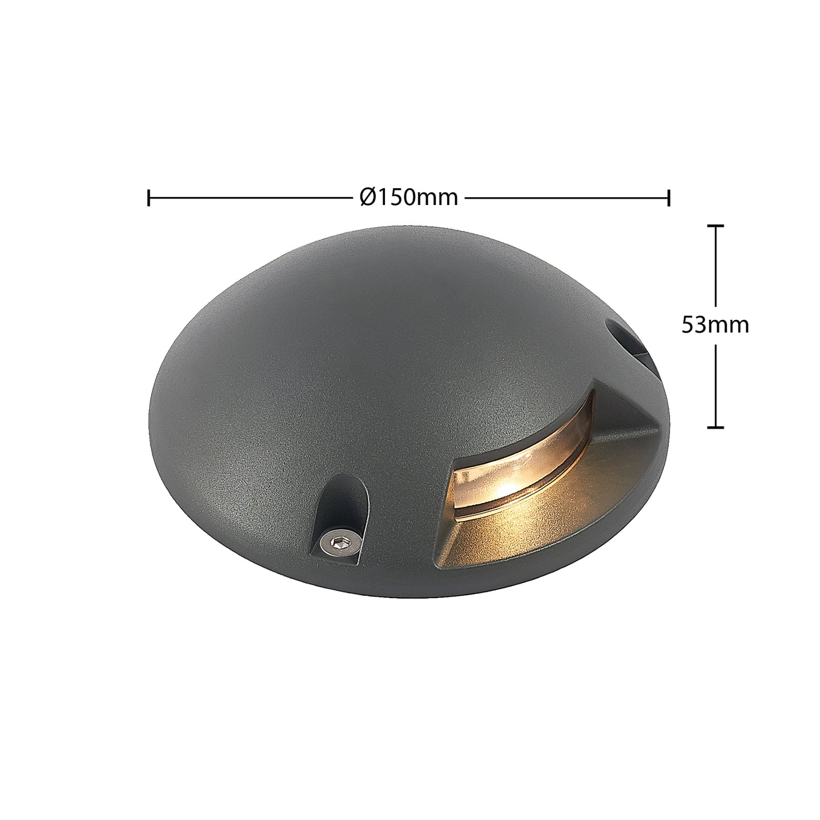 LED bakkespot Huban aluminium Ø15 cm IP67 varmhvit nærbilde