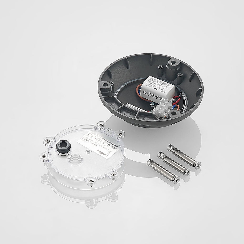 LED bakkespot Huban aluminium Ø15 cm IP67 varmhvit materiale