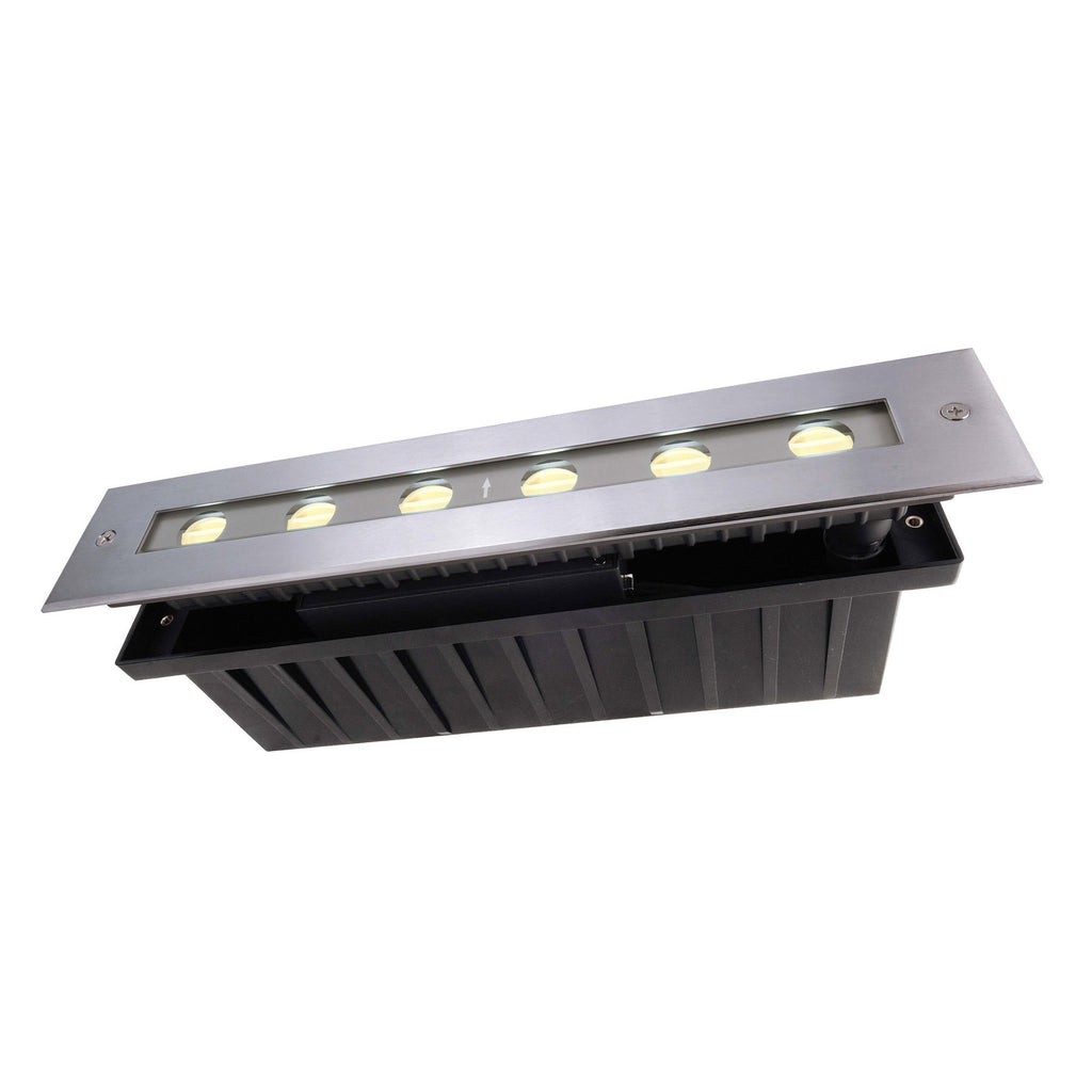 LED bakkespot Jeremia rustfritt stål 32,8 cm bakside