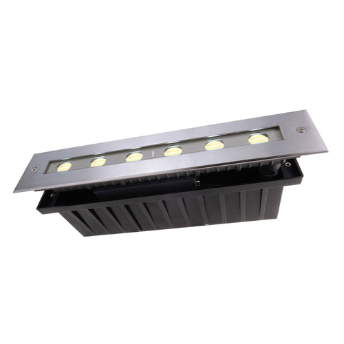 LED bakkespot Jeremia rustfritt stål 32,8 cm bakside