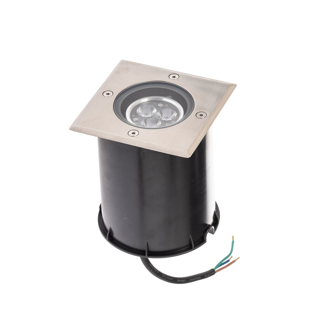 LED bakkespot Jos svingbar rustfritt stål 12,5 cm IP67 montert i uteområde