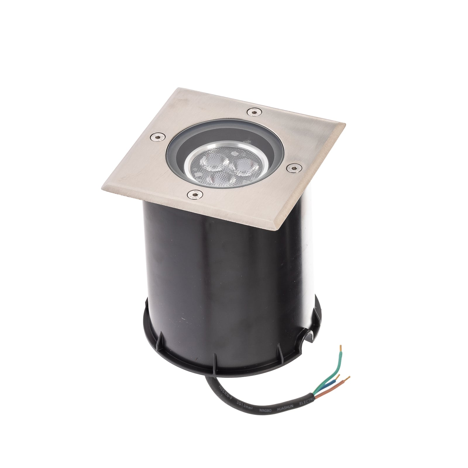 LED bakkespot Jos svingbar rustfritt stål 12,5 cm IP67 montert i uteområde