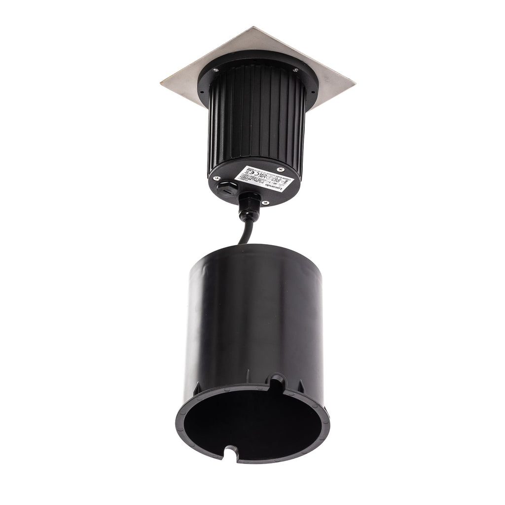 Nærbilde av LED bakkespot Jos svingbar rustfritt stål 12,5 cm IP67