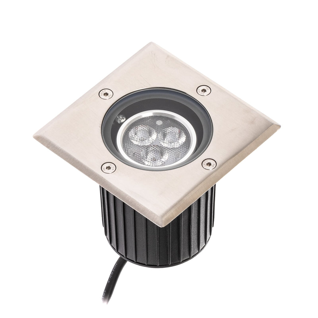 LED bakkespot Jos svingbar rustfritt stål 12,5 cm IP67 lys i mørket