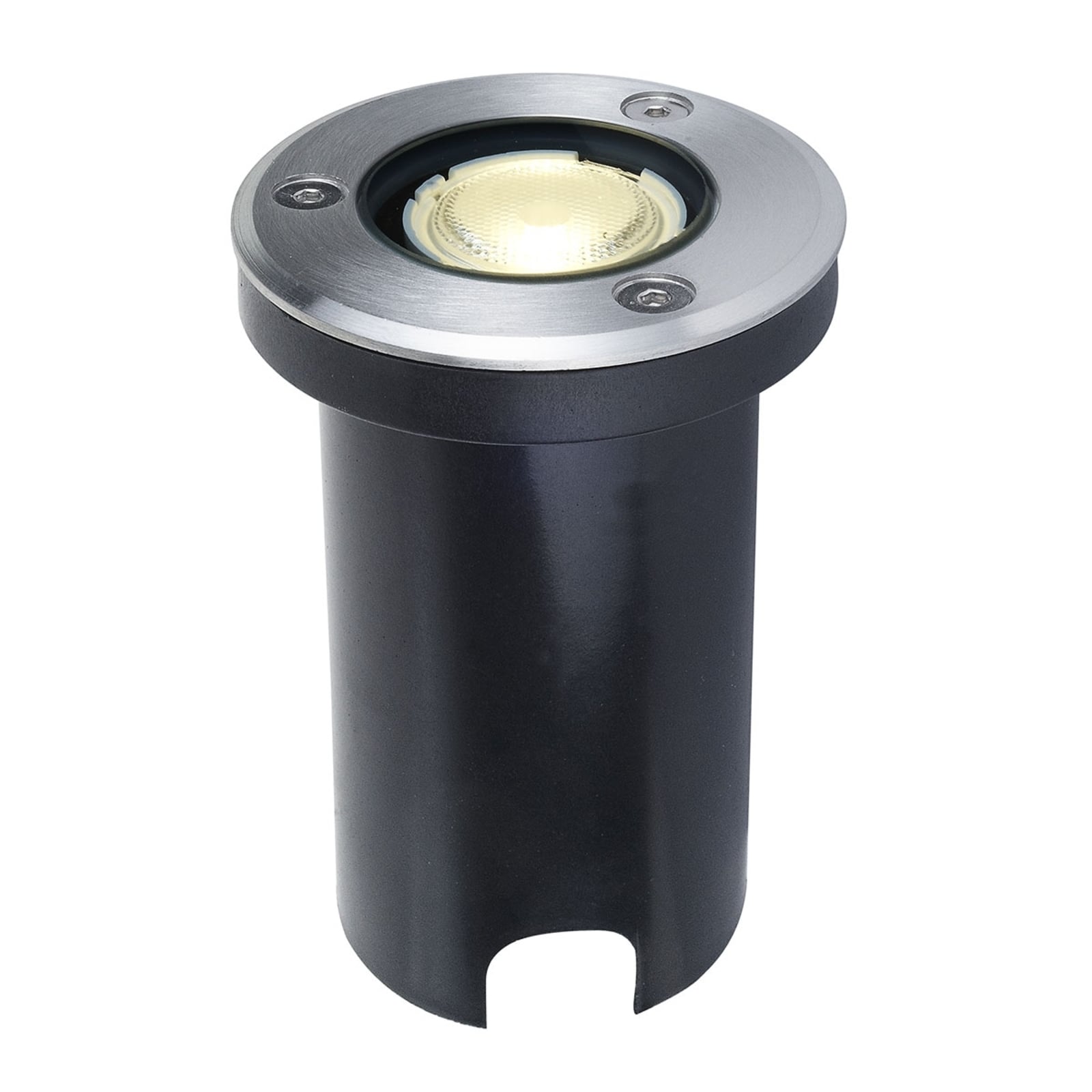 LED bakkespot Kenan rustfritt stål Ø7 cm IP67 forfra