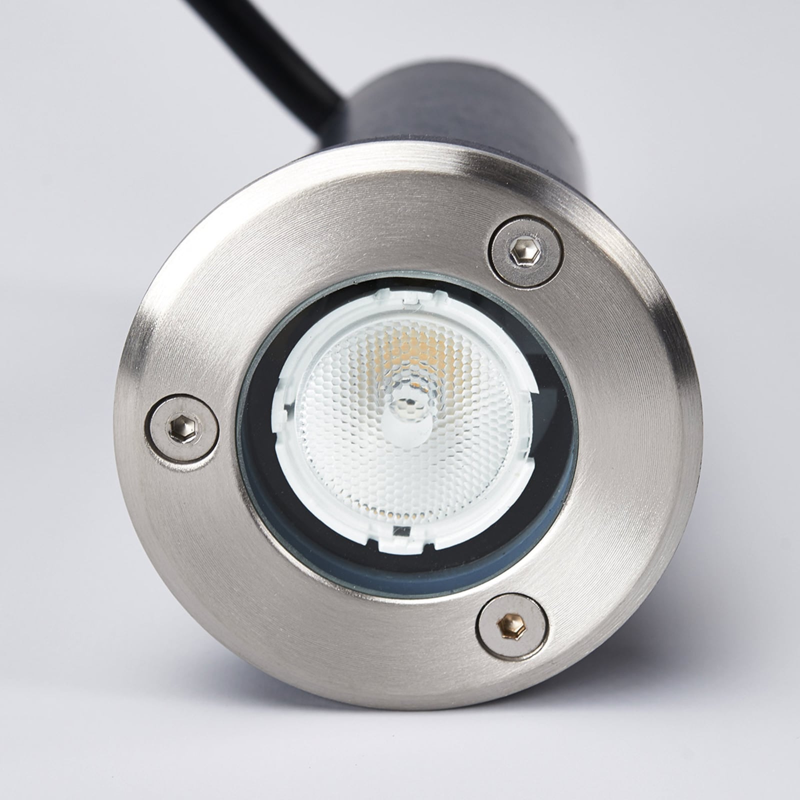 LED bakkespot Kenan rustfritt stål Ø7 cm IP67 montert