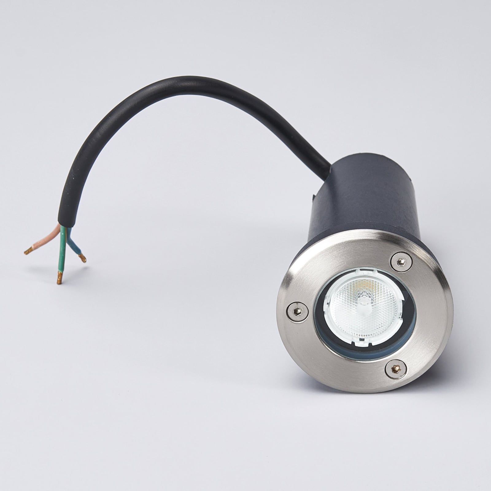 LED bakkespot Kenan rustfritt stål Ø7 cm IP67 nærbilde