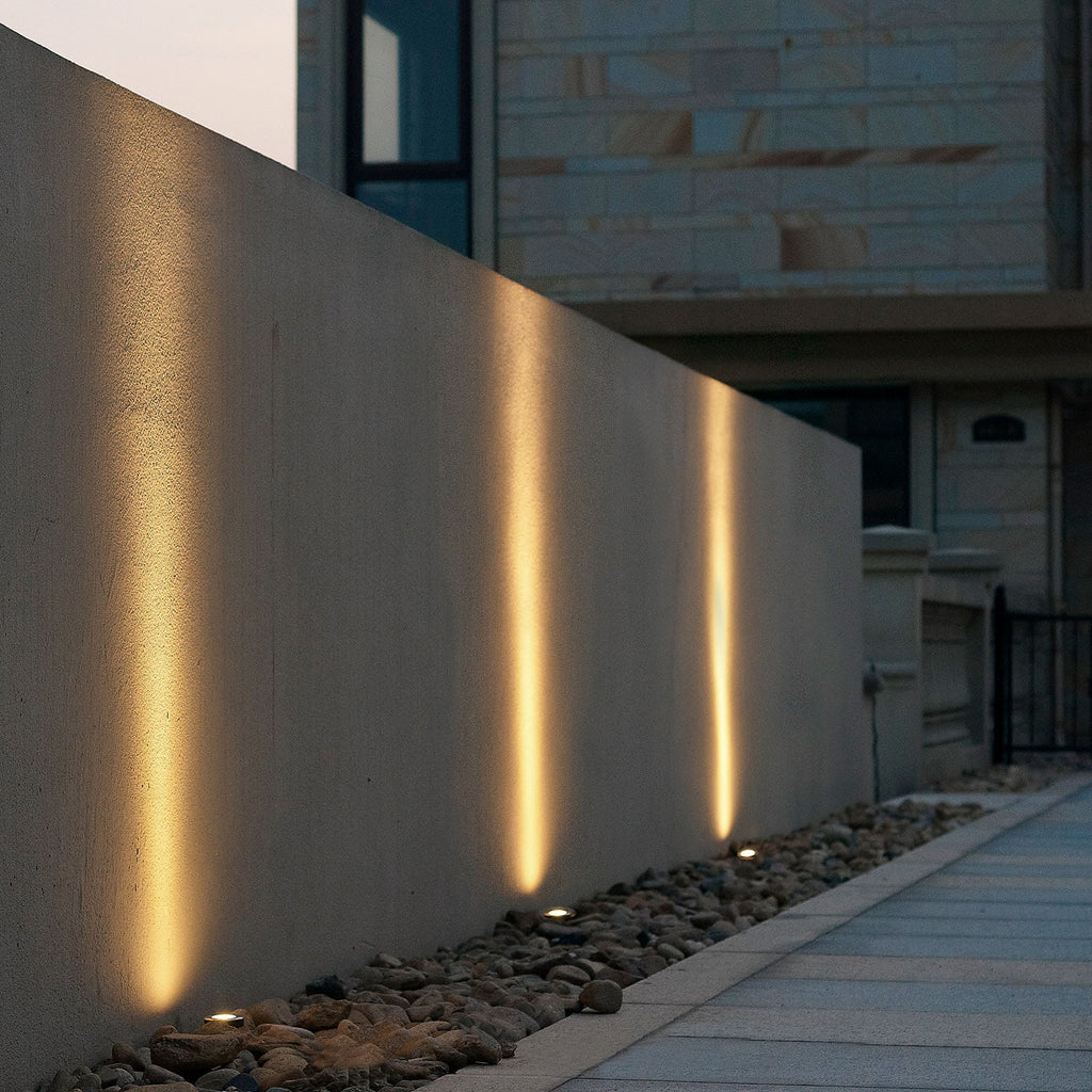 LED bakkespot Kenan rustfritt stål Ø7 cm IP67 størrelse