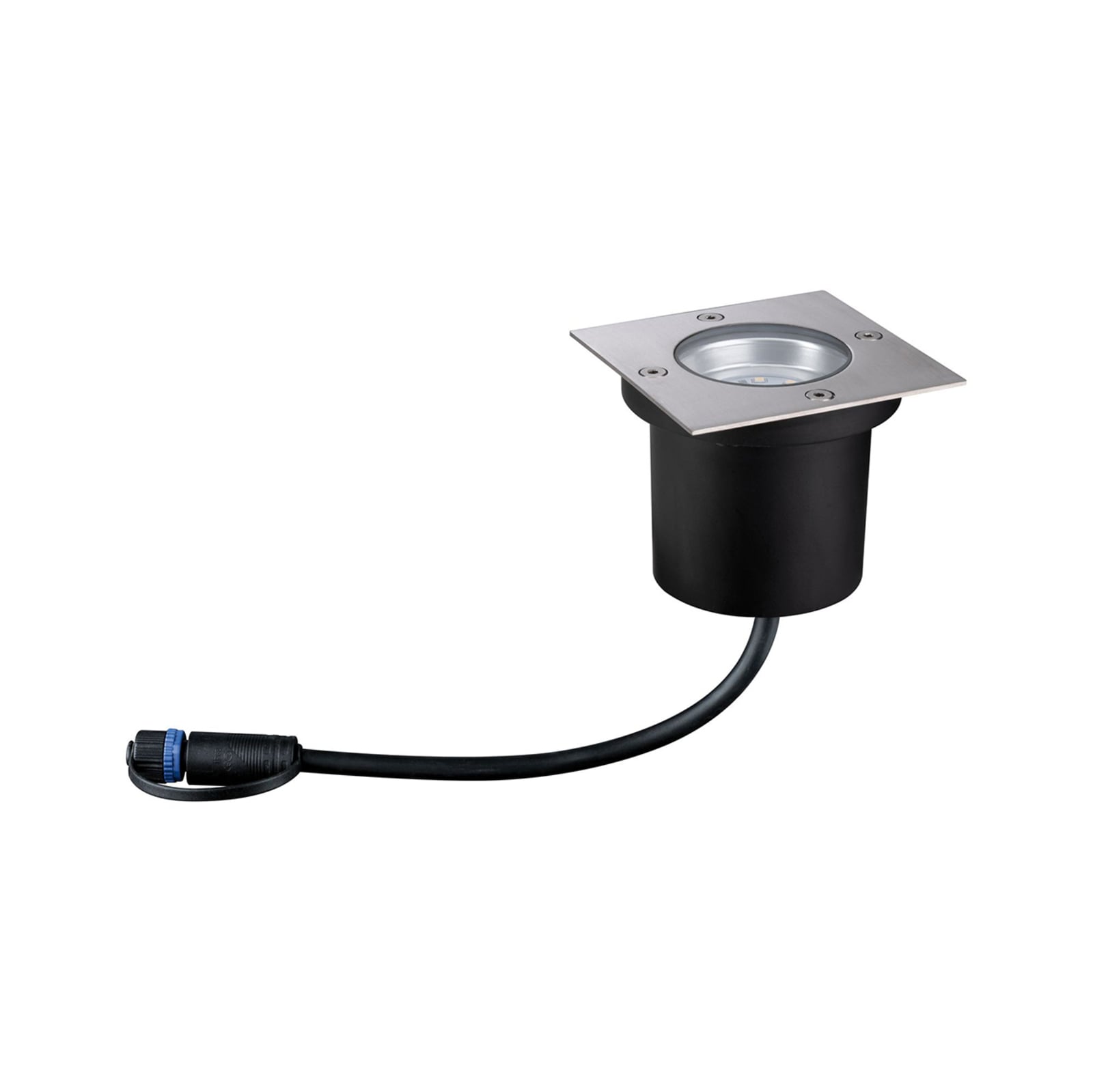 Montert LED bakkespot kvadratisk rustfritt stål 10x10 cm dimbar IP65 Paulmann i hage