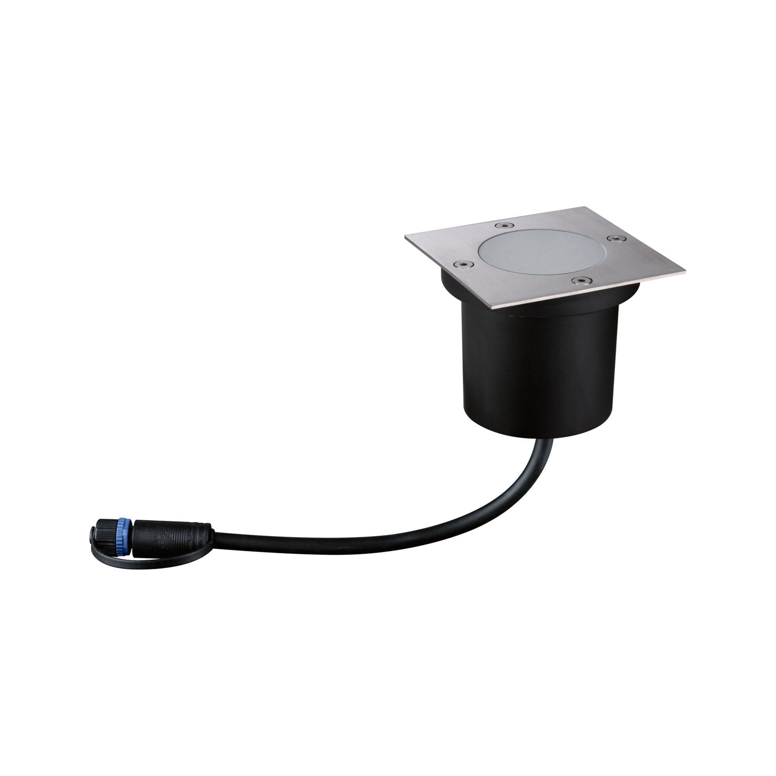 LED bakkespot kvadratisk rustfritt stål 10x10 cm dimbar IP65 - Paulmann