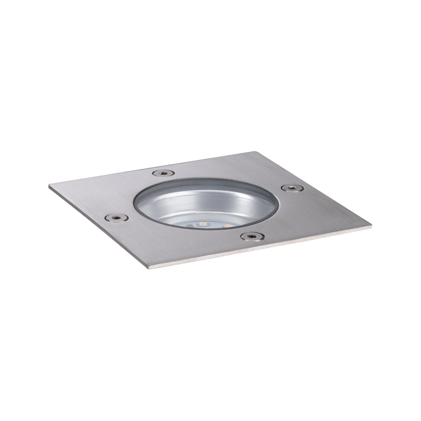 LED bakkespot kvadratisk rustfritt stål 10x10 cm dimbar IP65 - Paulmann