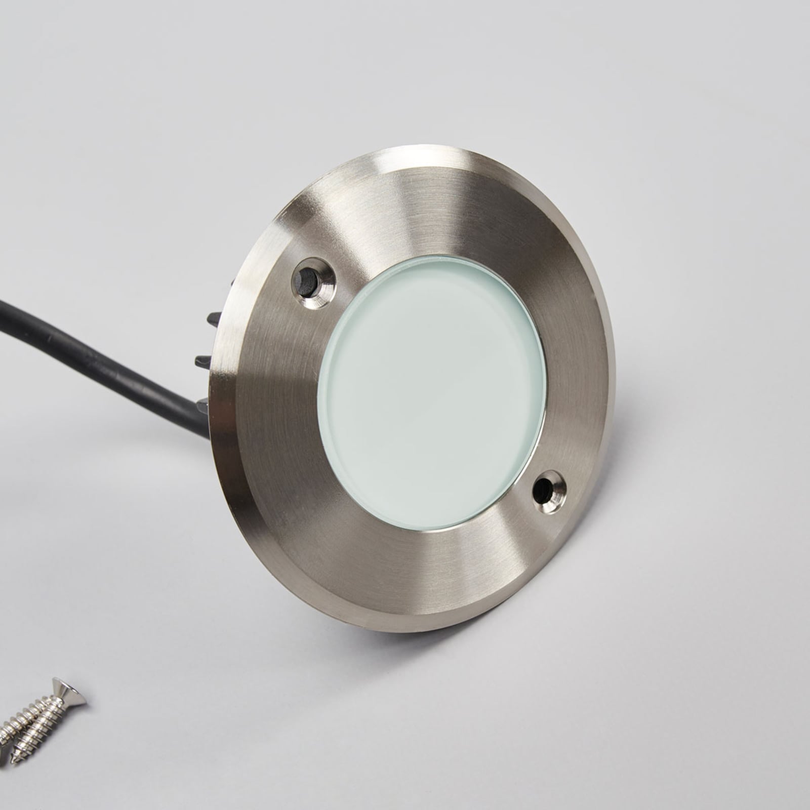 LED bakkespot LED-18 rustfritt stål detalj