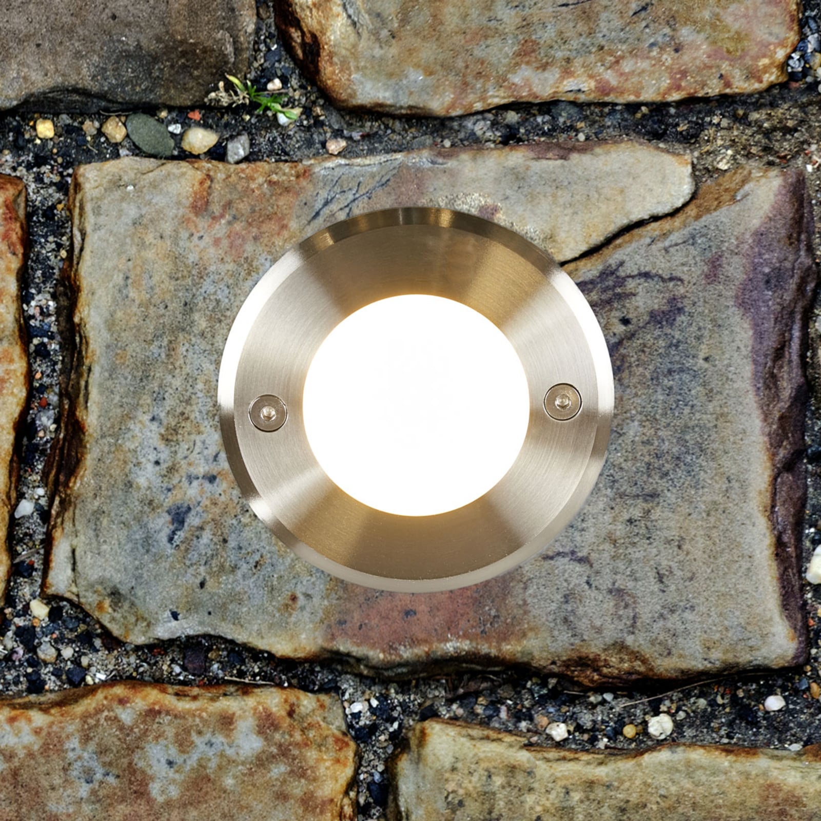 LED bakkespot LED-18 rustfritt stål forfra