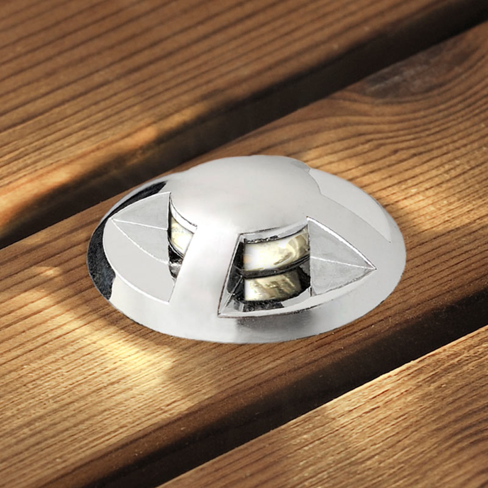 LED bakkespot Mini 3-pakning sølv Ø3,5 cm IP44 forfra