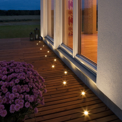 LED bakkespot mini 6-pakning rustfritt stål IP44 - Konstsmide bakside