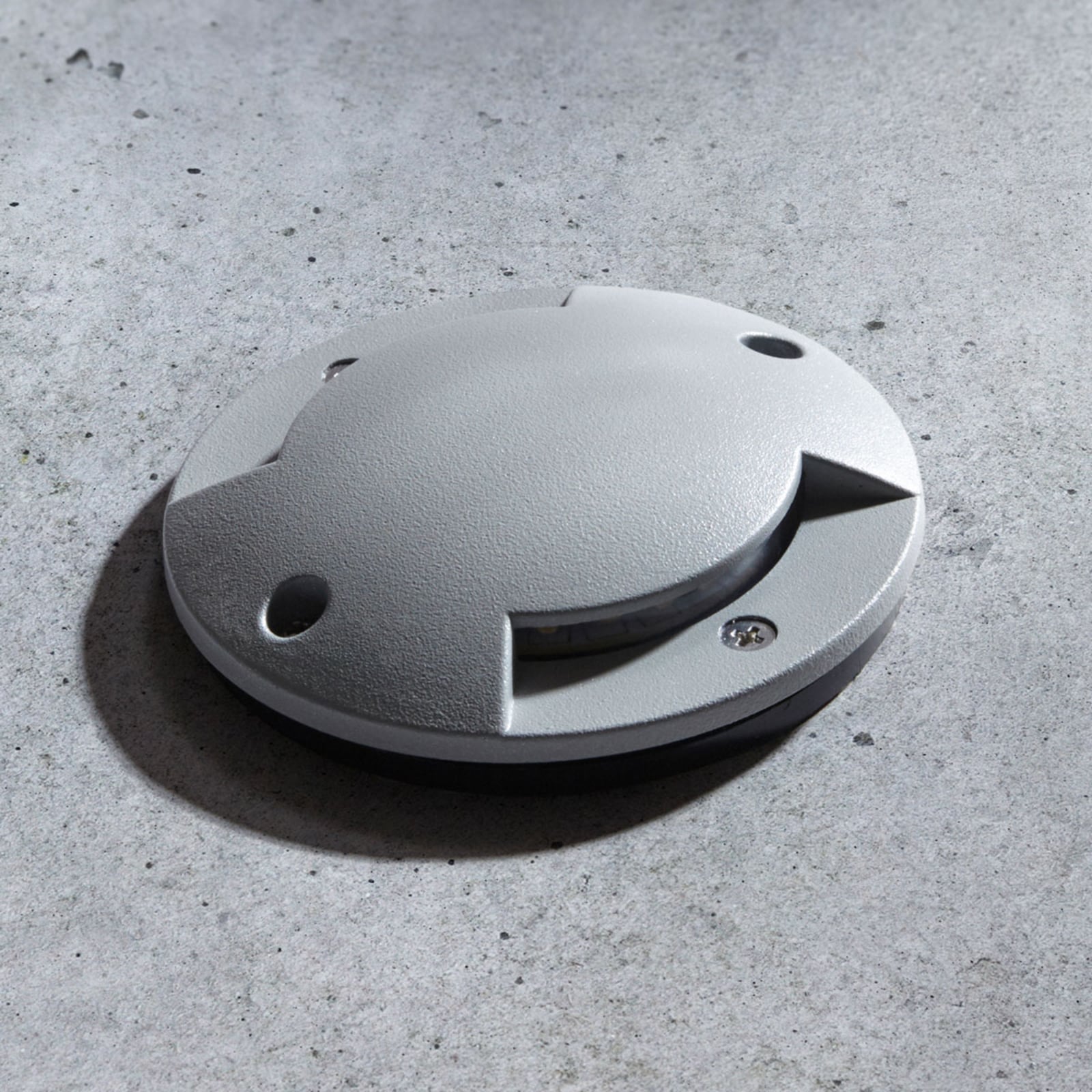 LED bakkespot Nandita sølv Ø10 cm IP65 bakside