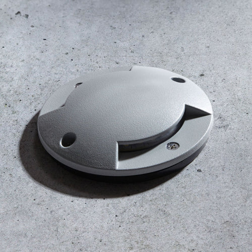 LED bakkespot Nandita sølv Ø10 cm IP65 bakside