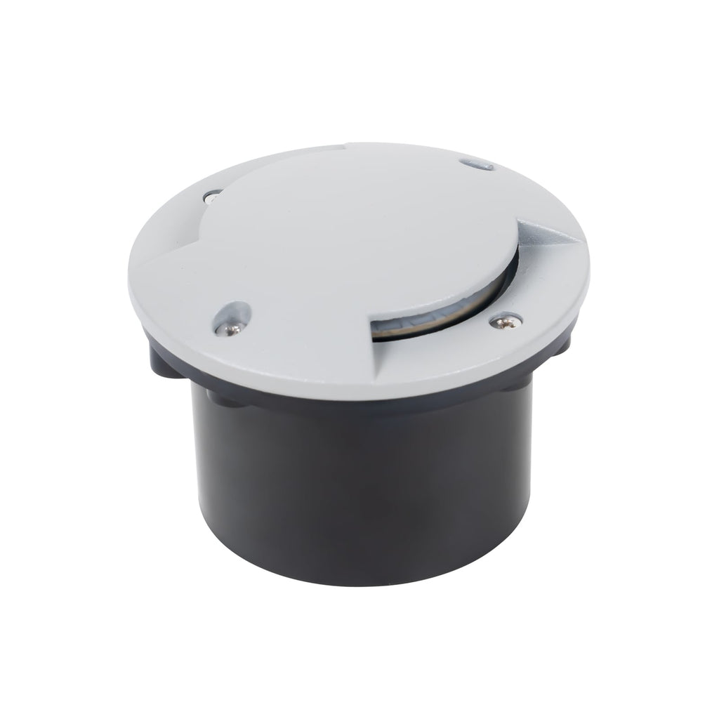 LED bakkespot Nandita sølv Ø10 cm IP65 detalj av lampe