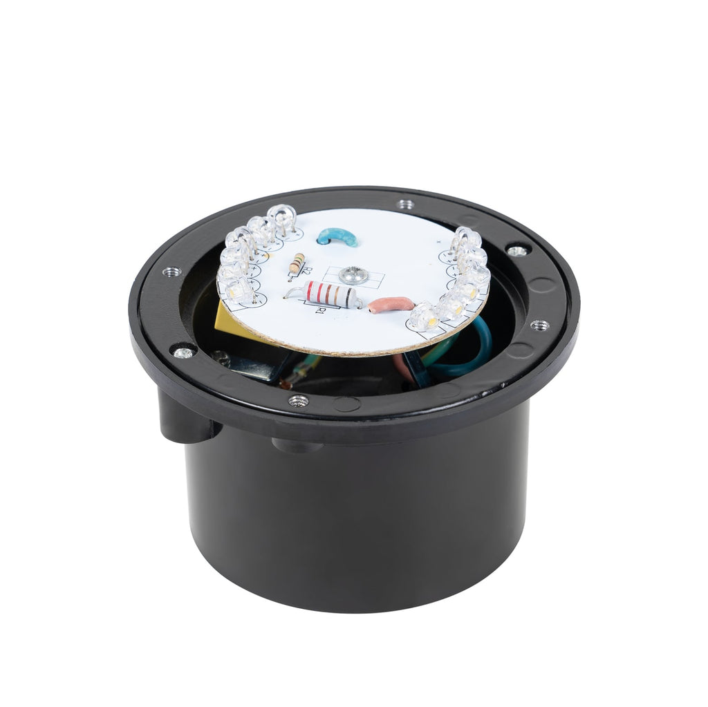 LED bakkespot Nandita sølv Ø10 cm IP65 visning av dimensjoner