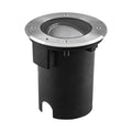 LED bakkespot Pentola rustfritt stål Ø18 cm 15W IP67 fra forfra