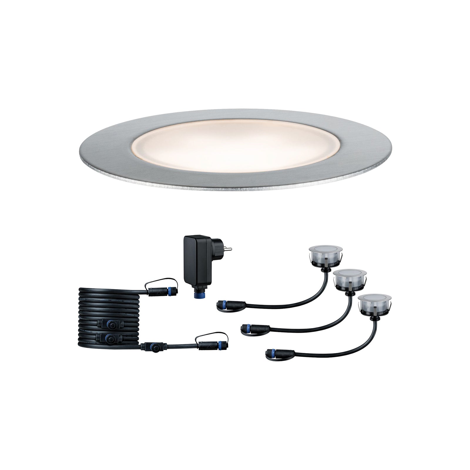 LED bakkespot Plug & Shine Floor Eco 3-pk dimbar IP65 front