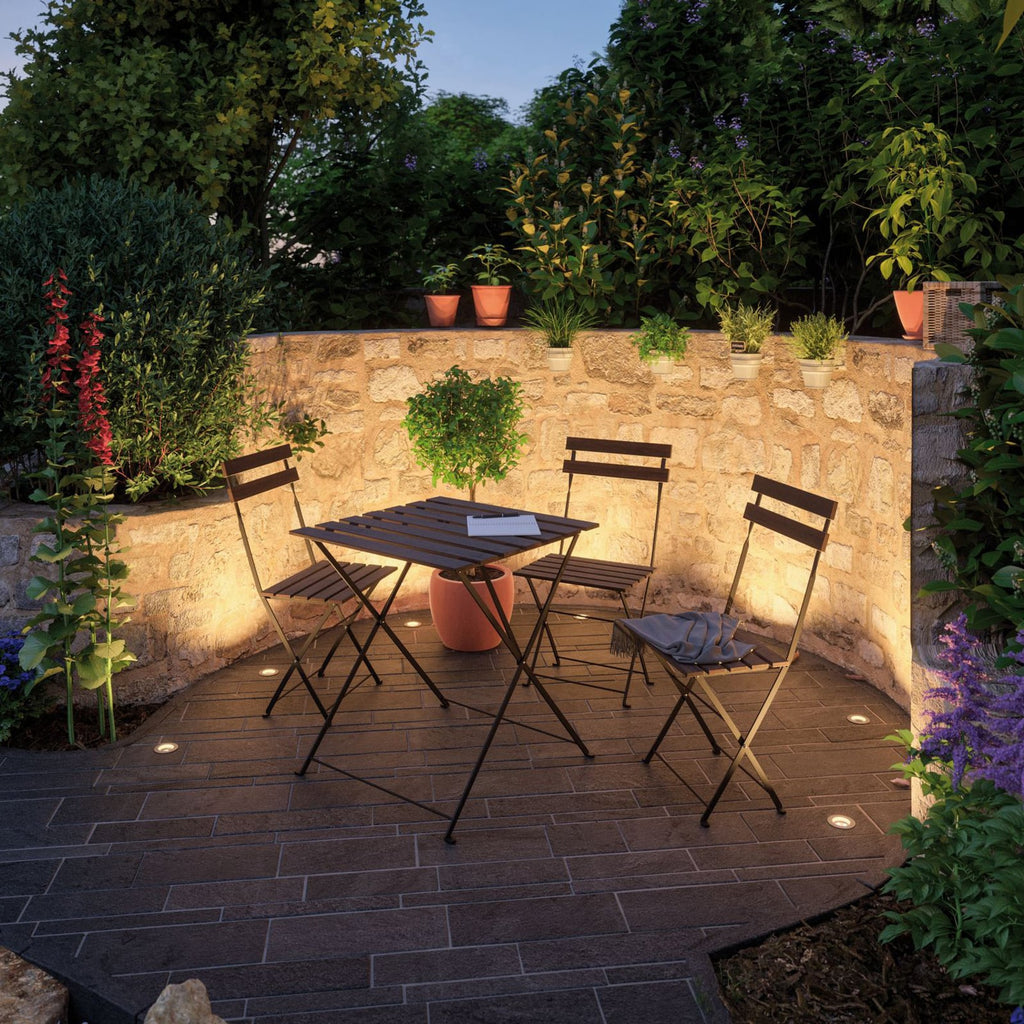LED bakkespot Plug & Shine Floor Mini 3-pk dimbar IP65 detalj