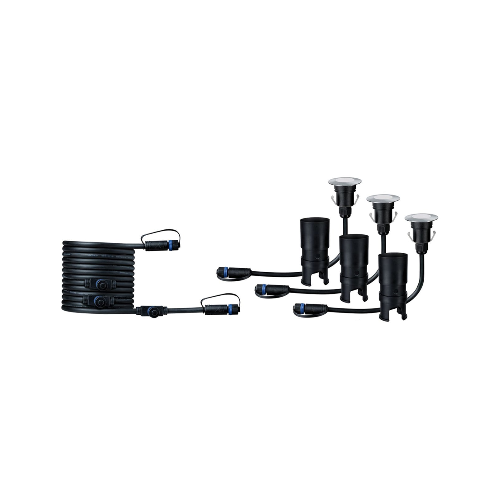 LED bakkespot Plug & Shine Floor Mini 3-pk dimbar IP65 med kabel