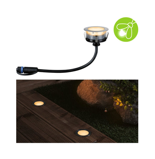 LED bakkespot Plug & Shine dimbar Ø7 cm 2W IP67 Paulmann forfra