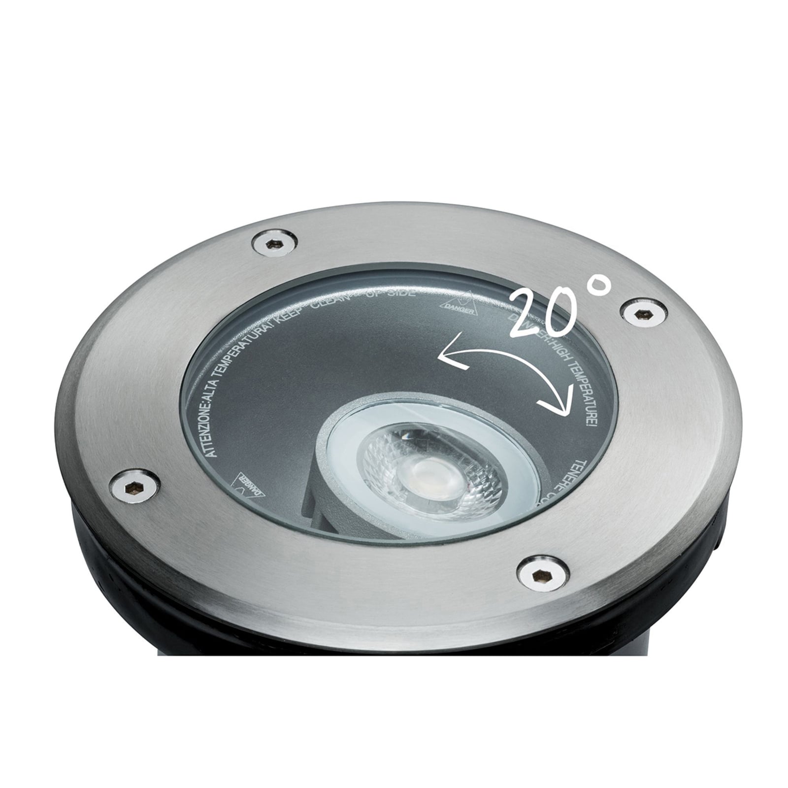 LED bakkespot Plug & Shine svingbar Ø14 cm med kabel