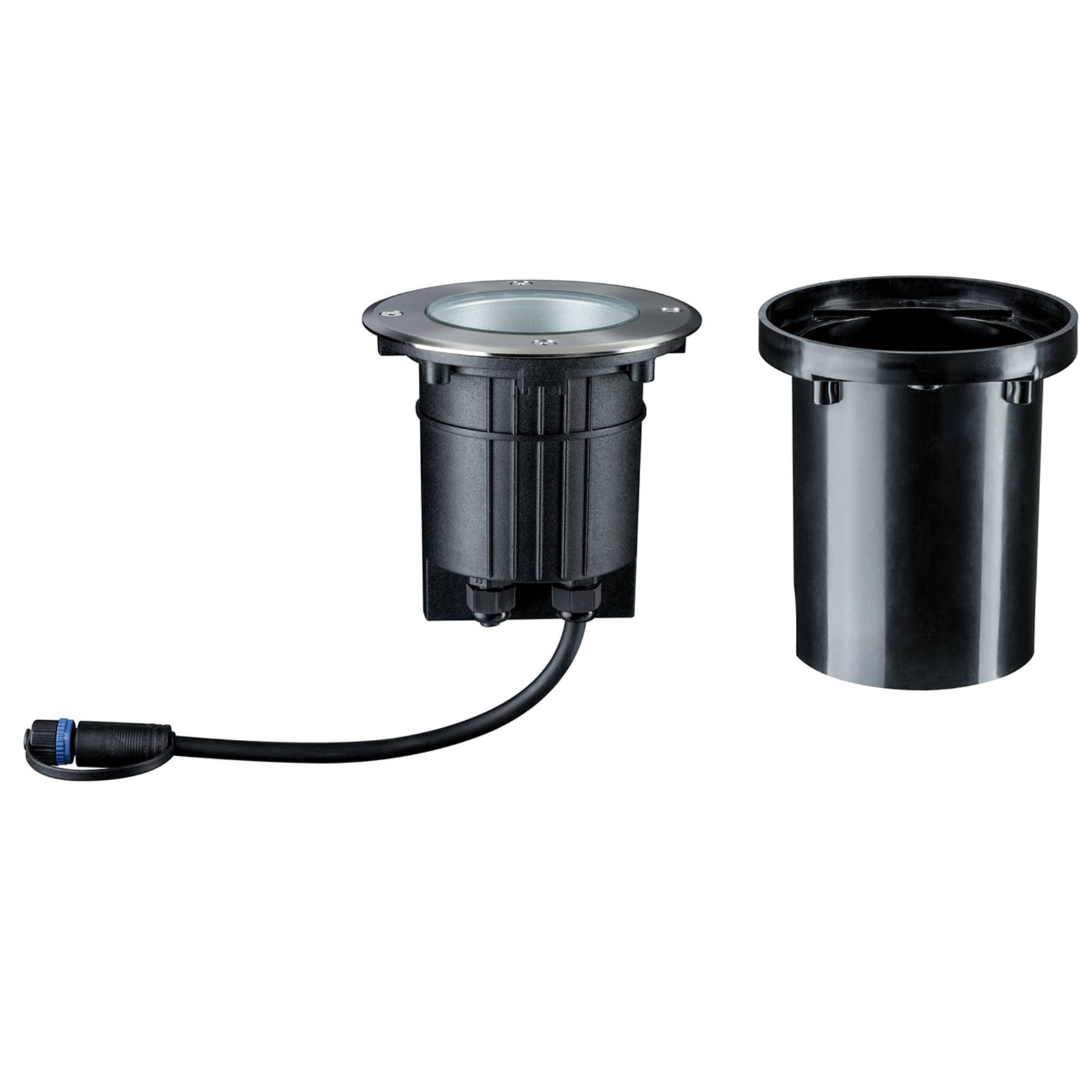 LED bakkespot Plug & Shine svingbar Ø14 cm i hagebelysning