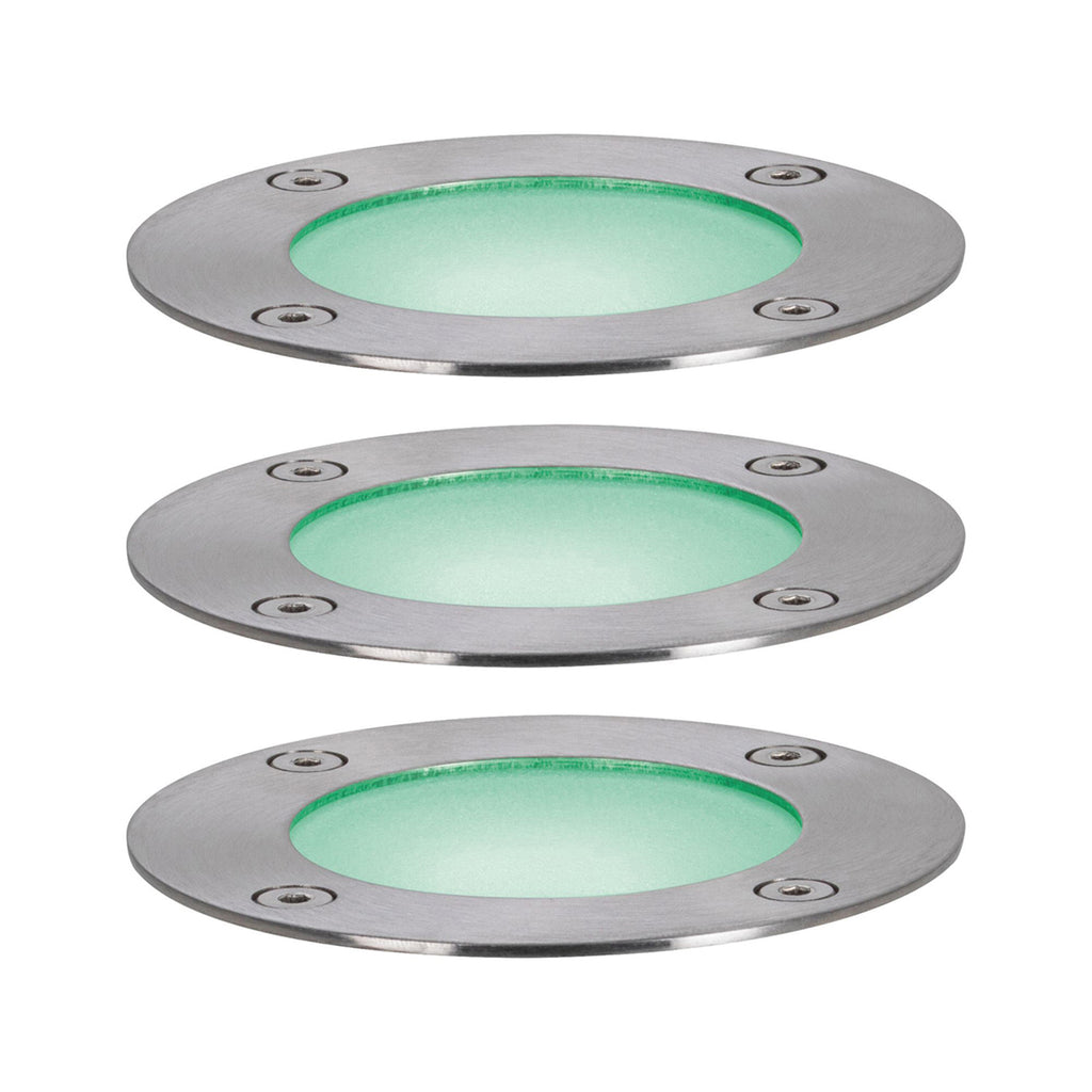 LED bakkespot Plug & Shine ZigBee RGBW 3-pk dimbar IP65 montert utendørs