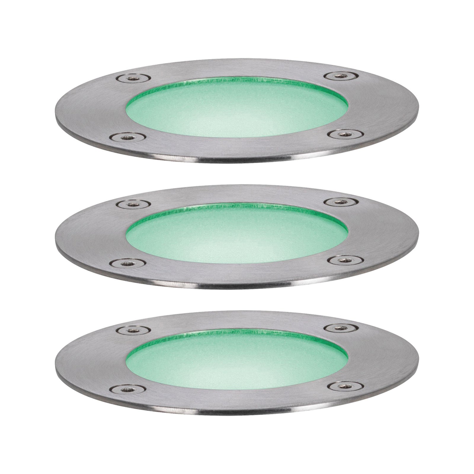 LED bakkespot Plug & Shine ZigBee RGBW 3-pk dimbar IP65 montert utendørs