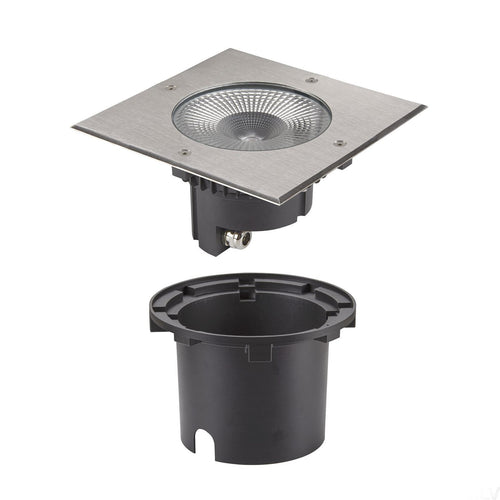 LED bakkespot Rocci 200 rustfritt stål bakside
