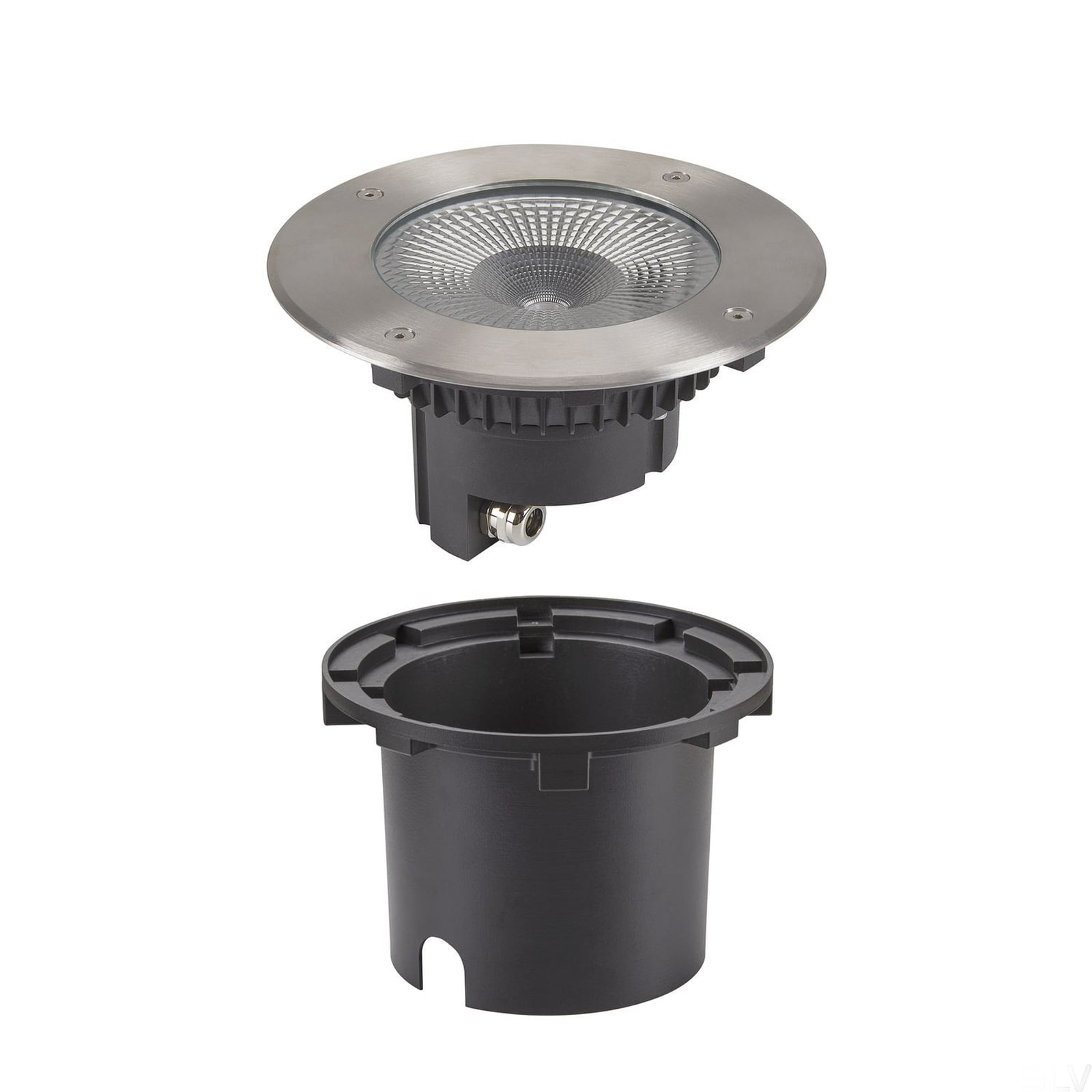 LED bakkespot Rocci 200 rustfritt stål Ø20 cm IP67 bakside