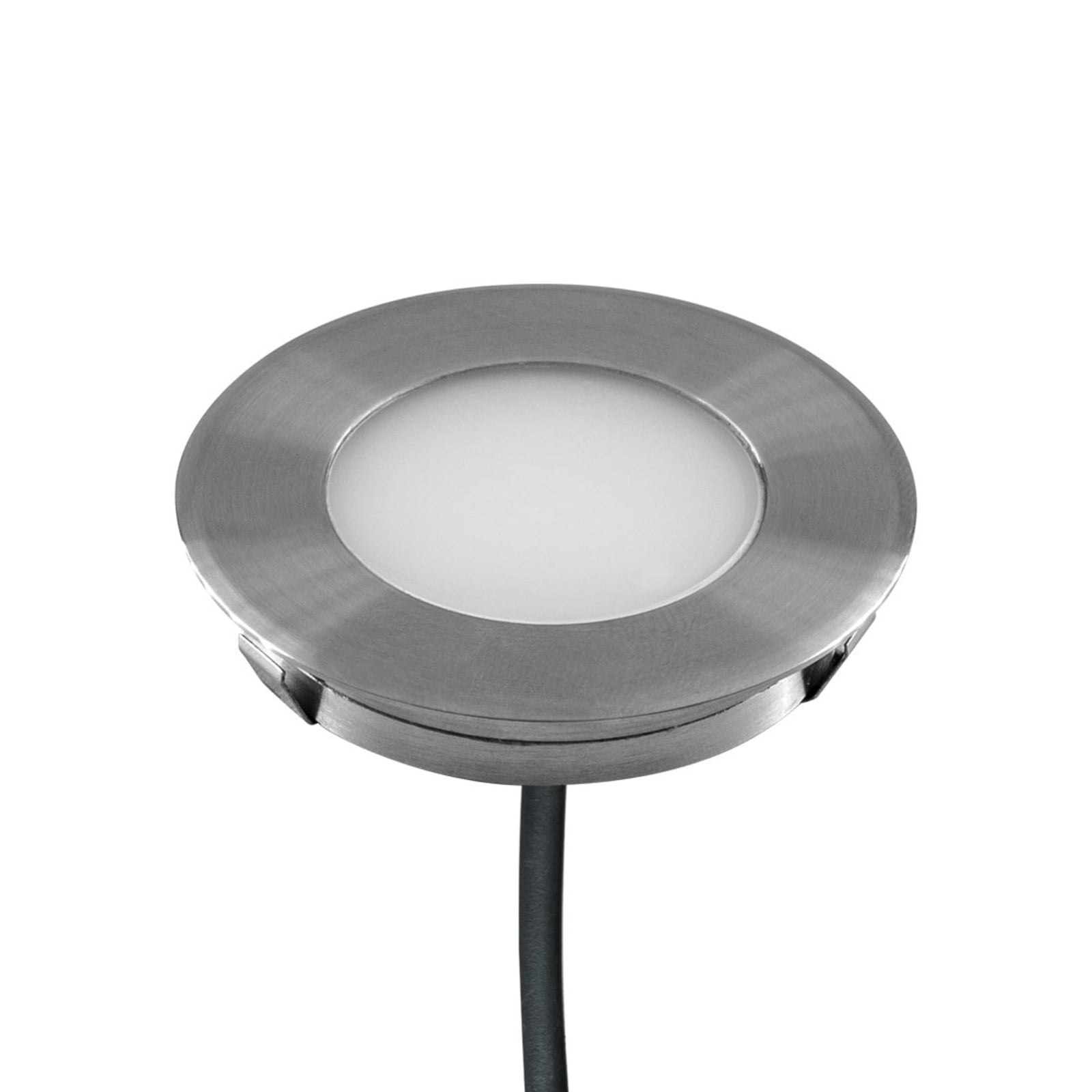 LED bakkespot rund Ø6 cm opalglass IP67 varmhvit detalj