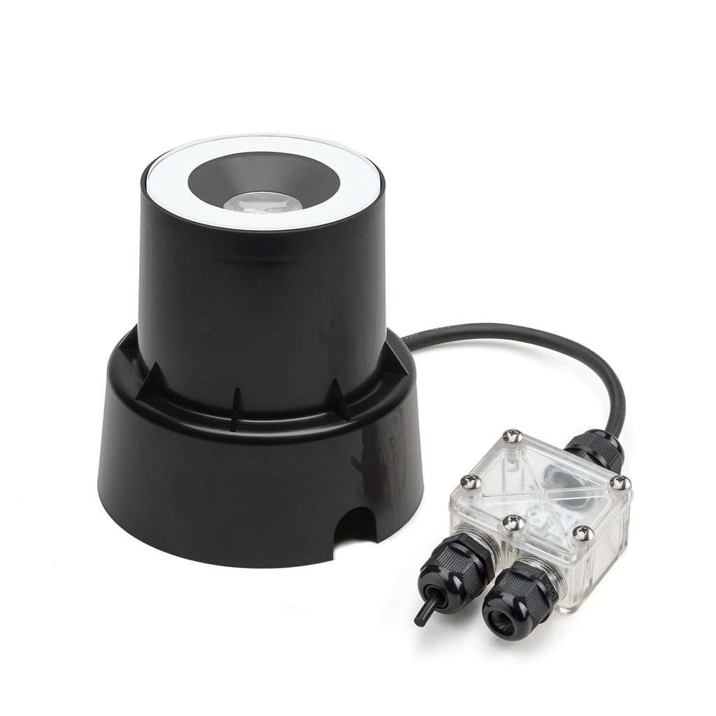 LED bakkespot rund hvit Ø9,2 cm 6W IP65 - Konstsmide montert utendørs