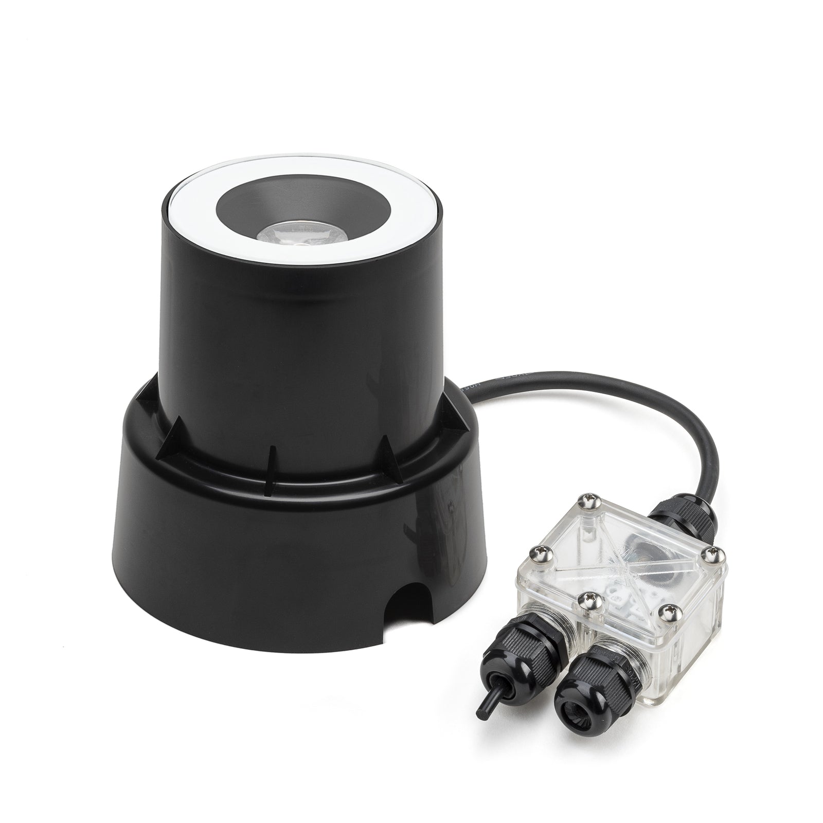 LED bakkespot rund hvit Ø9,2 cm 6W IP65 - Konstsmide montert utendørs