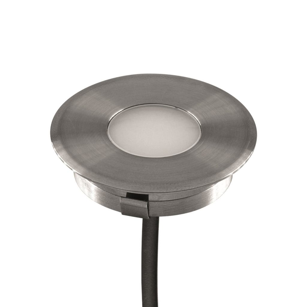 LED bakkespot rund rustfritt stål Ø4,5 cm 4000K IP67 forfra