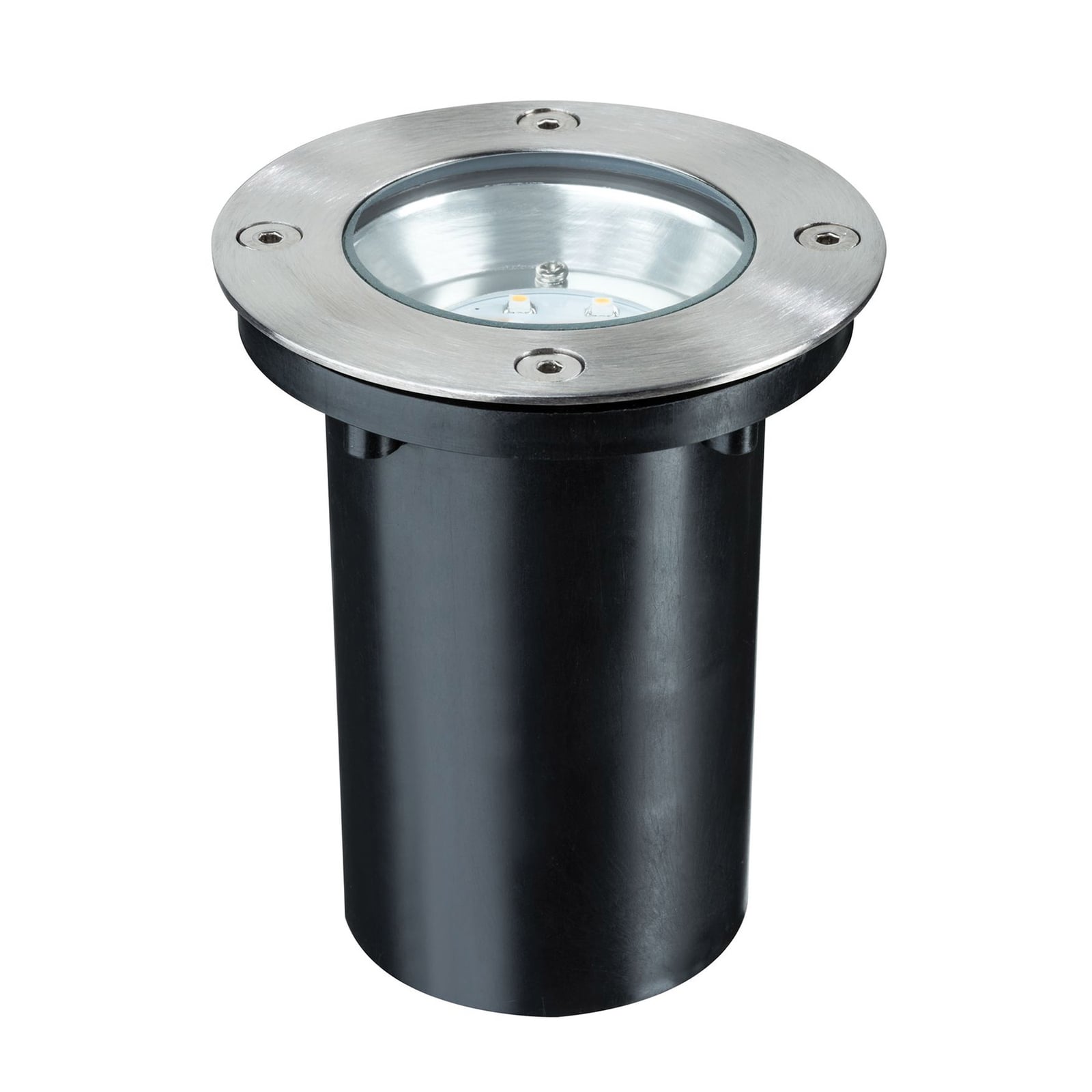 LED bakkespot rustfritt stål Ø11 cm varmhvit Paulmann bakside