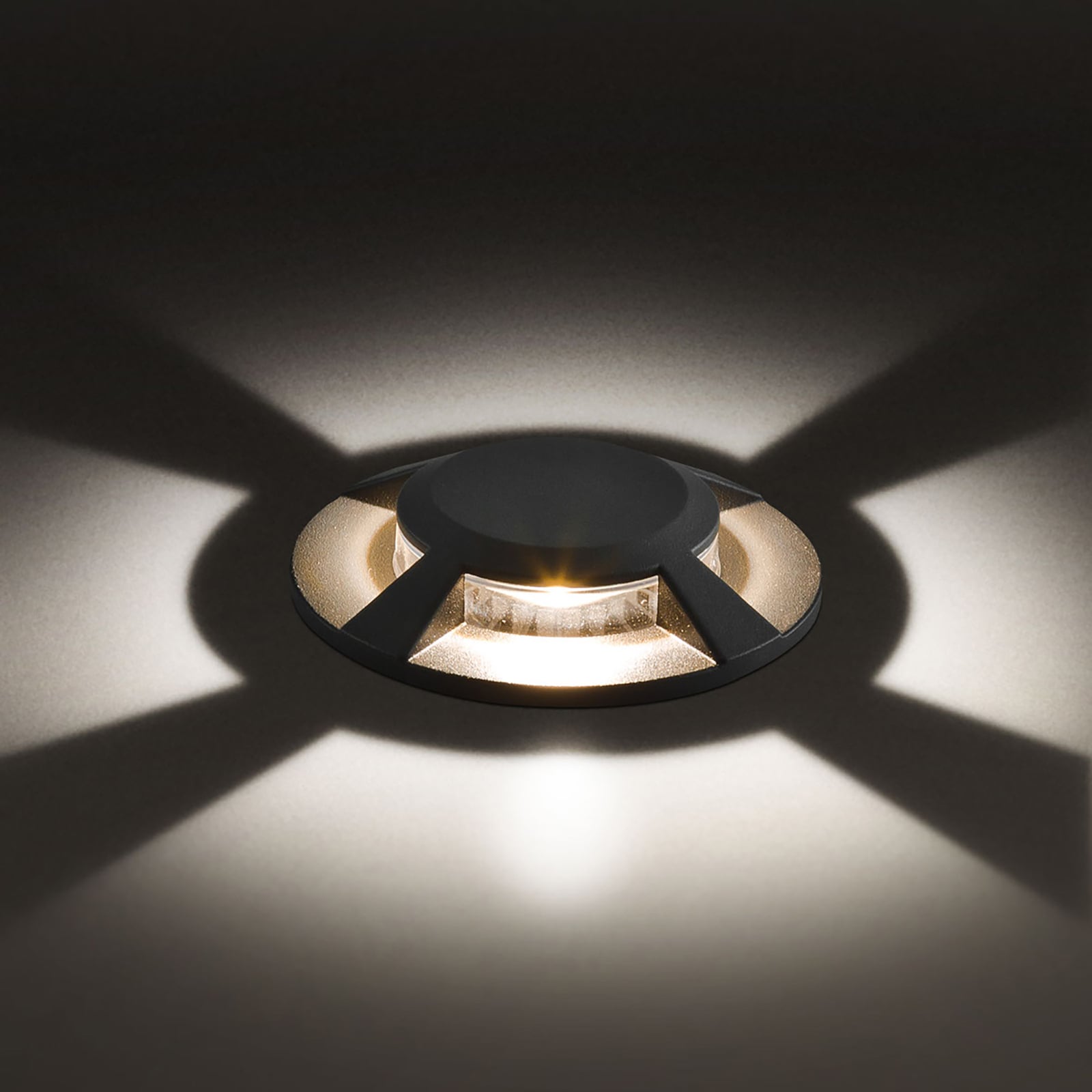 LED bakkespot Scopum rund 4-veis antrasitt IP67 7W forfra