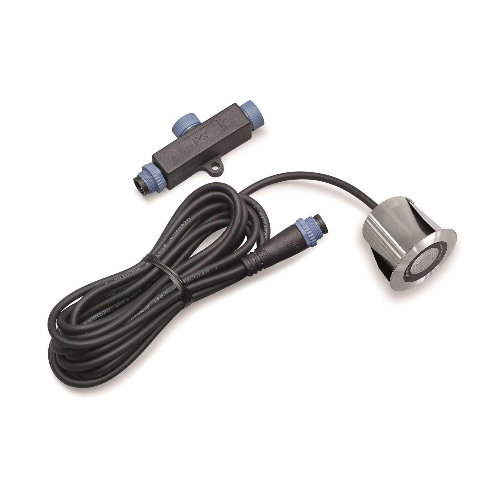 LED bakkespot Set midi rustfritt stål 3W IP68 utvidelse sett for utendørs belysning