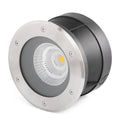 LED bakkespot Suria-24 rund matt nikkel sett forfra