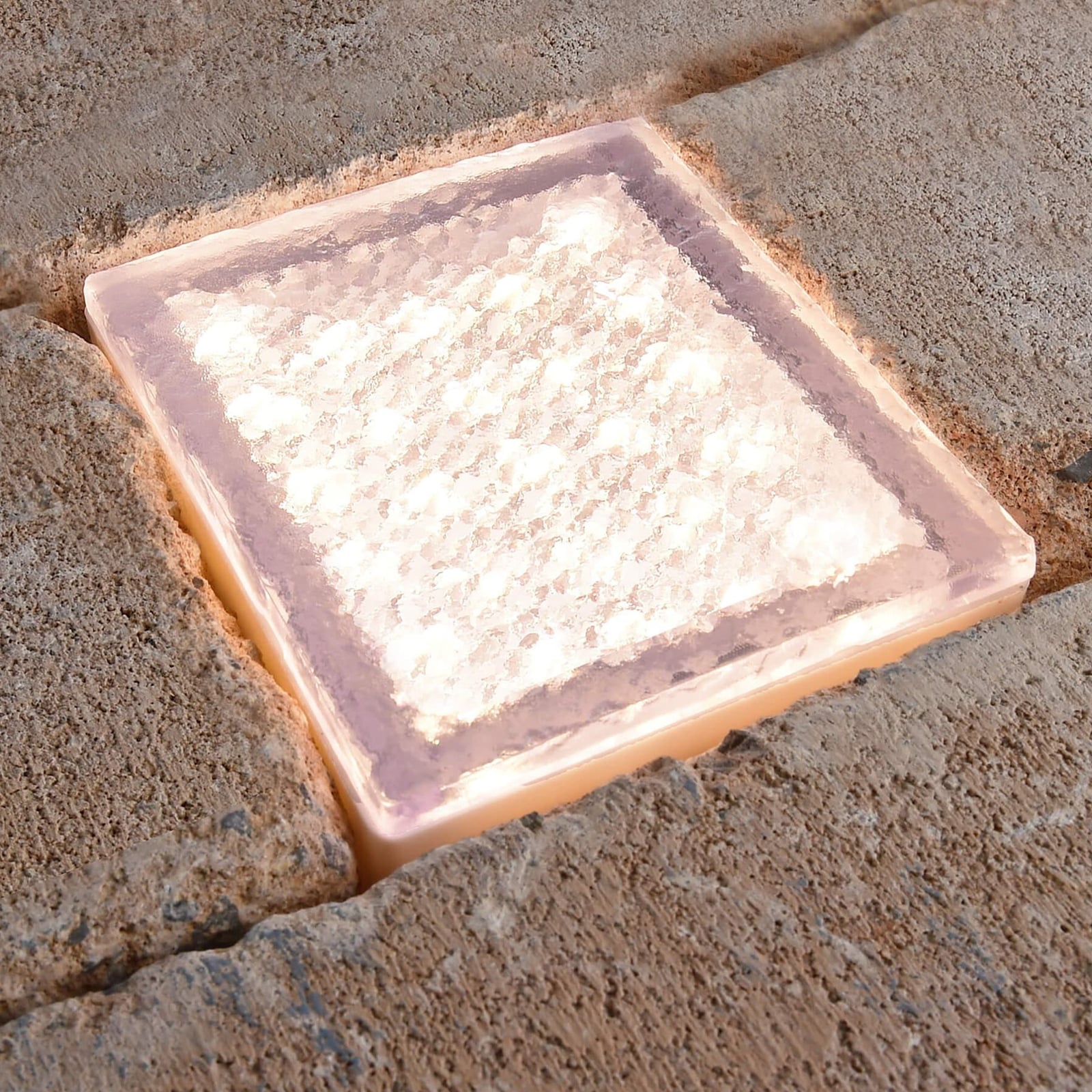 LED bakkespot Tabit brosteinsutseende 10x10 cm IP67 forfra