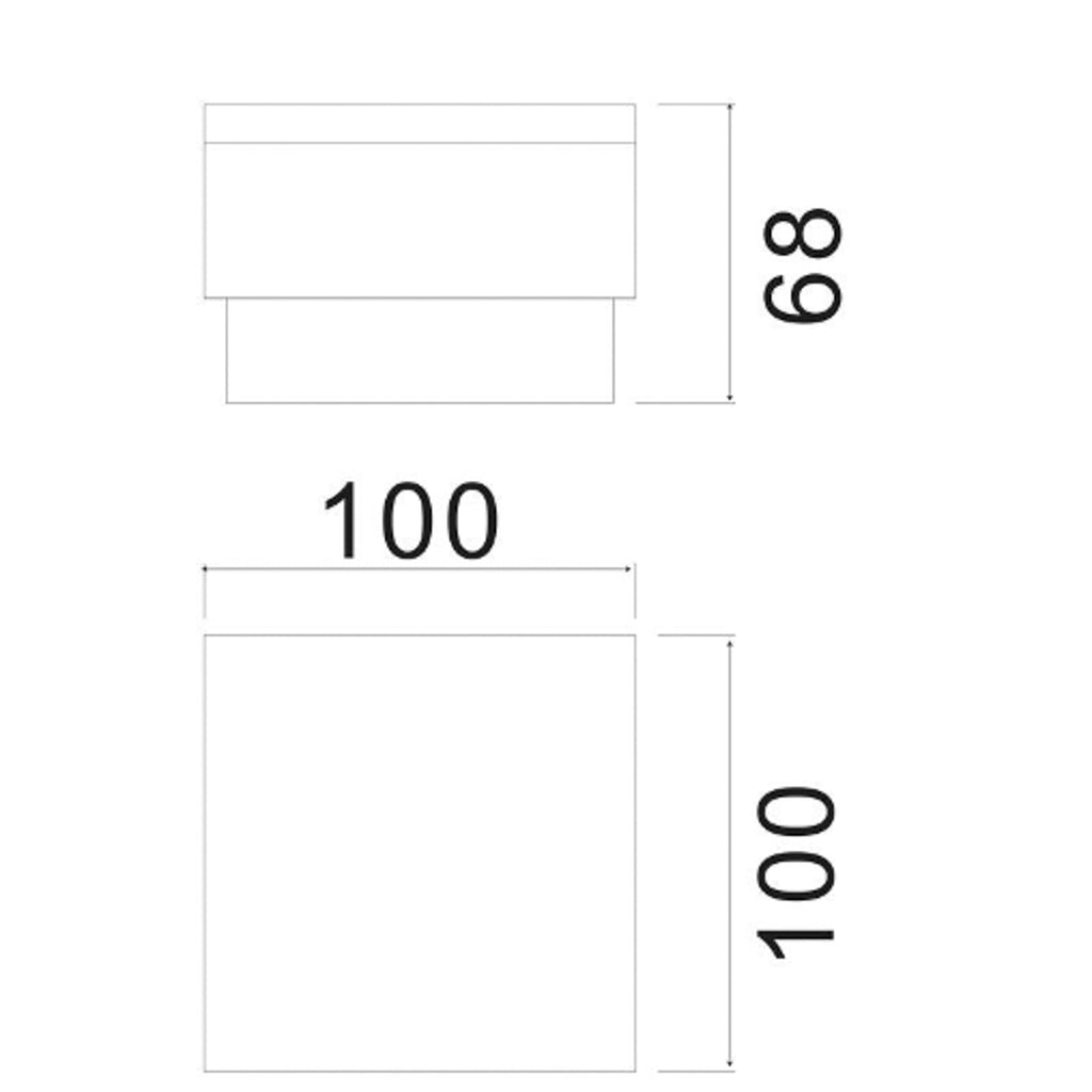 LED bakkespot Tabit brosteinsutseende 10x10 cm IP67 detalj