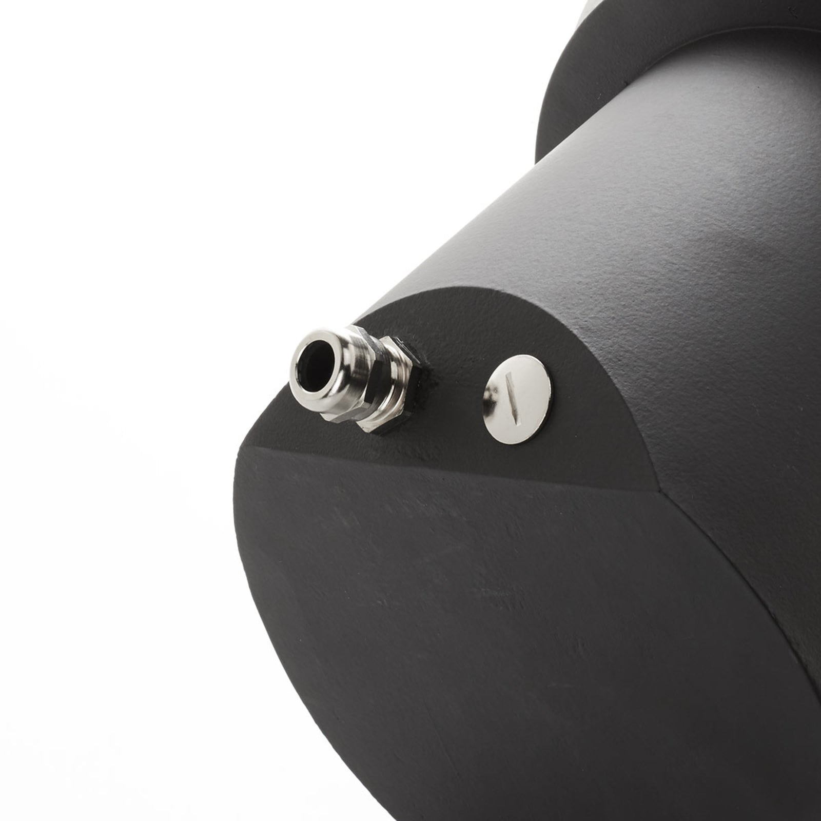 Detalj av LED bakkespot Titus svingbar rustfritt stål Ø28 cm