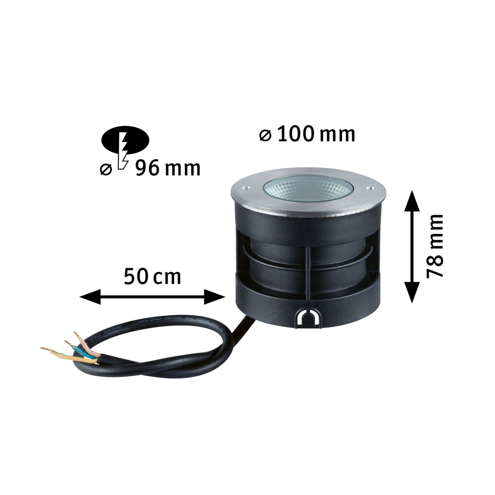 LED bakkespot Vanea aluminium Ø10 cm IP67 nærbilde