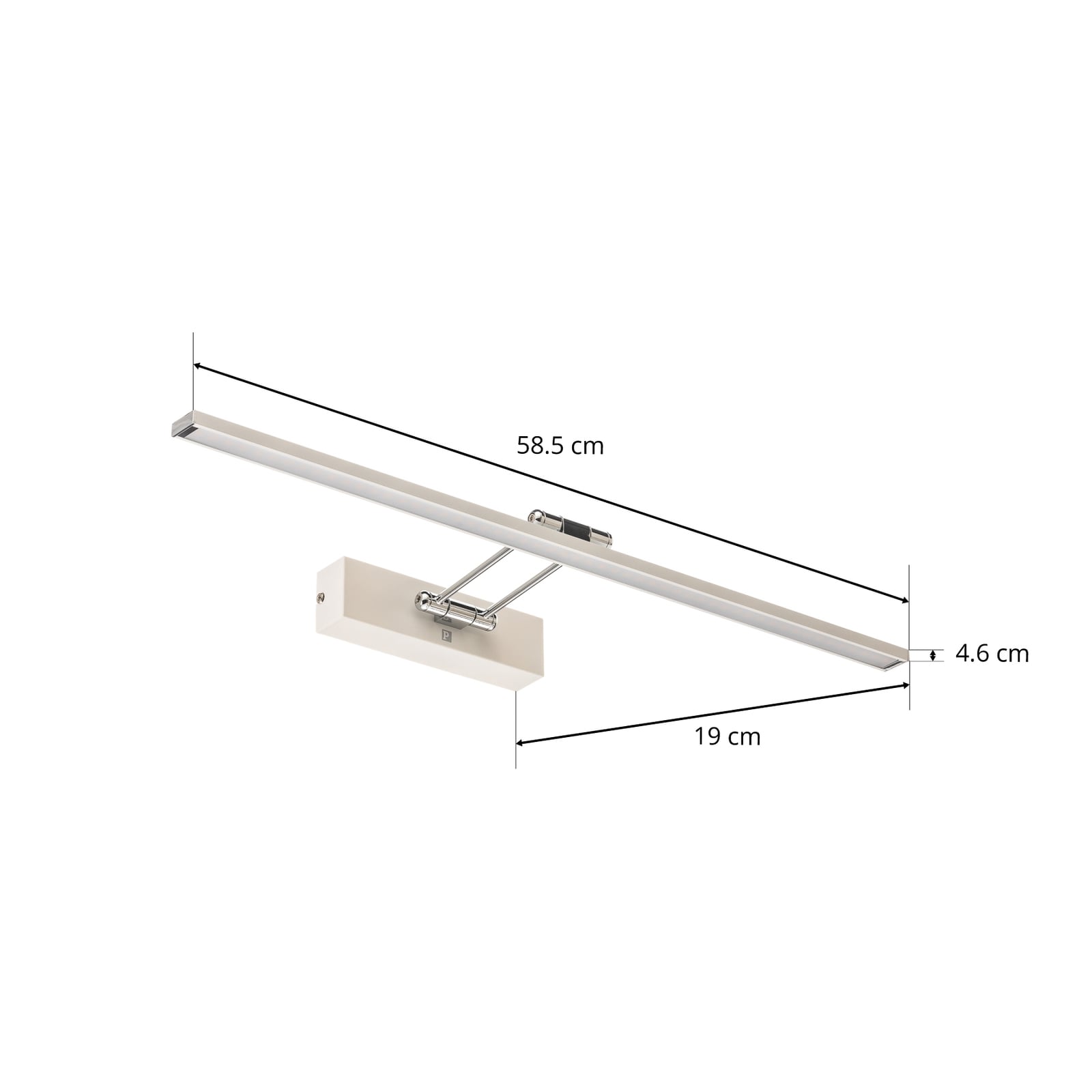 LED bildelampe Beam Sixty hvit 58,5 cm 11W varmhvit metallmateriale