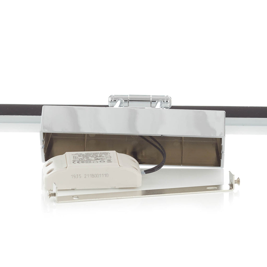 LED bildelampe Beam Sixty krom 58,5 cm 11W installasjon detalj