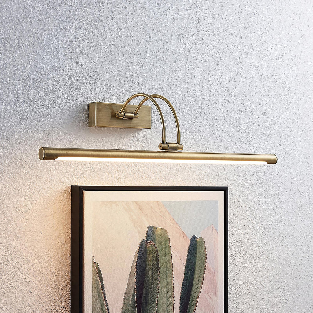 LED bildelampe Dimitrij buet gammelmessing 54 cm forfra