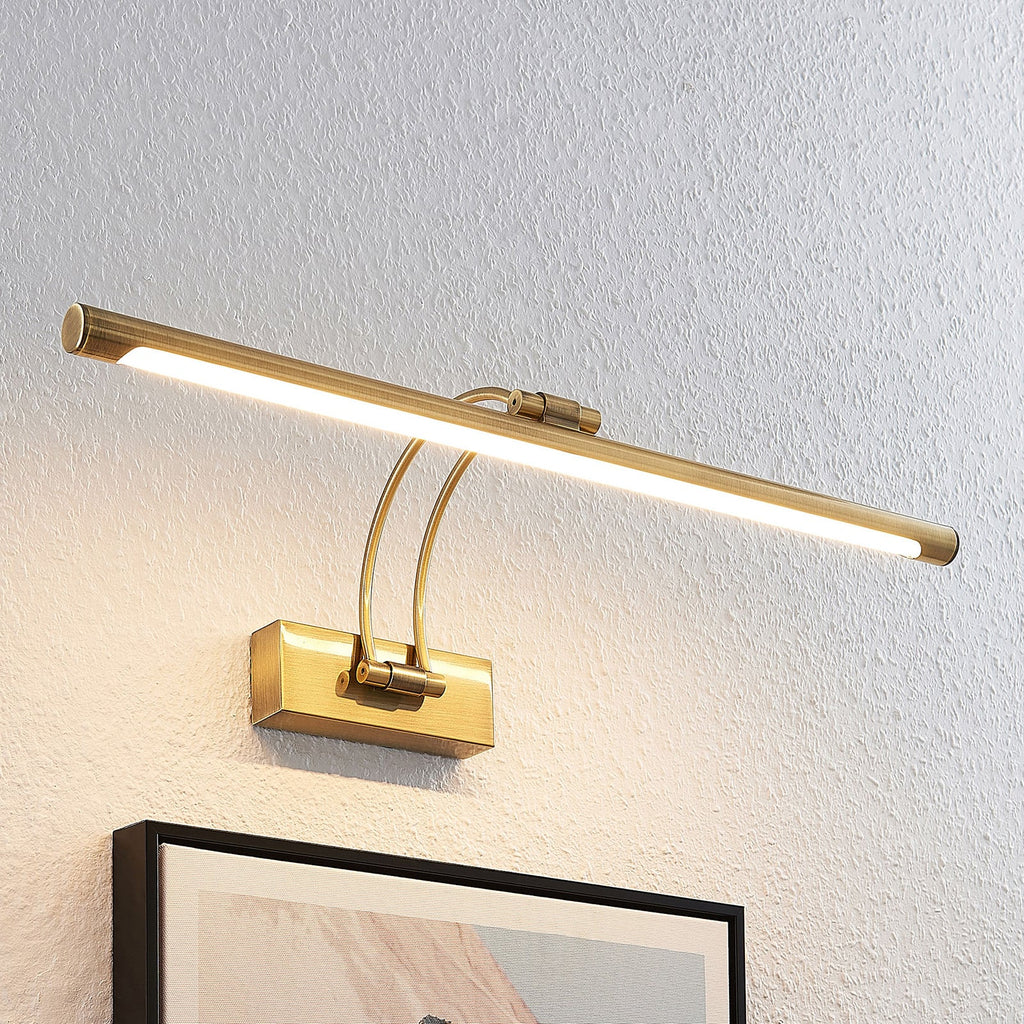 LED bildelampe Dimitrij buet gammelmessing 54 cm bakside